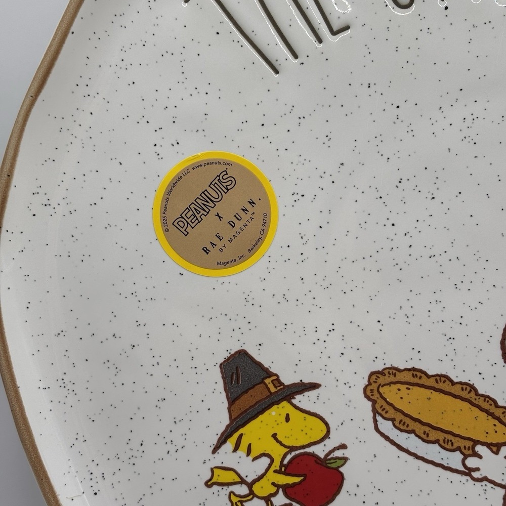 New Rae Dunn x Peanuts Snoopy Woodstock The Giving Plate Thanksgiving‎ - Picture 3 of 7